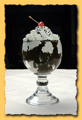 Full Size Hot Fudge Sundae at the Hearth n Kettle Restaurant - Cape Cod Fresh Dessert at the H n K.